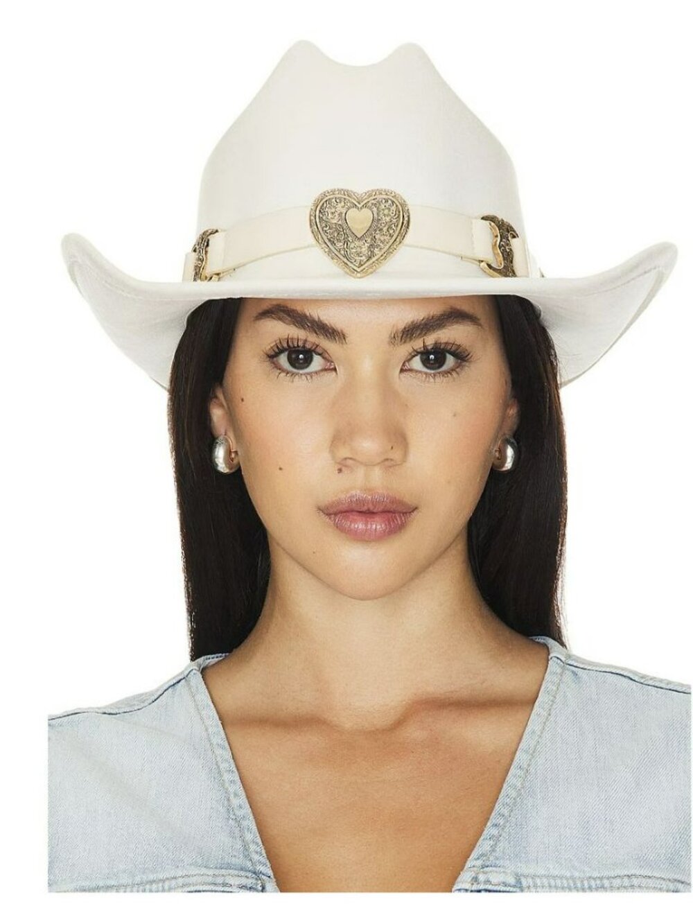 8 Other Reasons Revolve Cowboy Hat Heart Ivory New